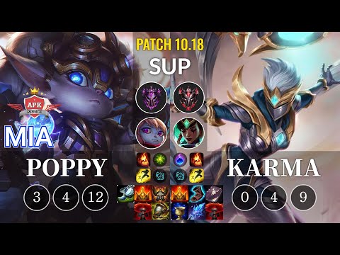 APK Mia Poppy vs Karma Sup - KR Patch 10.18