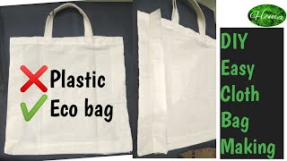 DIY Reusable Eco Friendly Shopping Bag|How To Make cloth Bag Side&Base Gusset(width)With Same piece