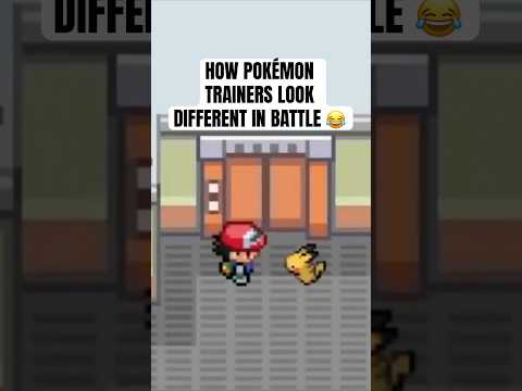 How Pokémon trainers look different in battle ???? #pokemon #shorts