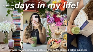 enjoying my own company in my 20's💌 summer days, bookstores & coffee shops, & new book recs!