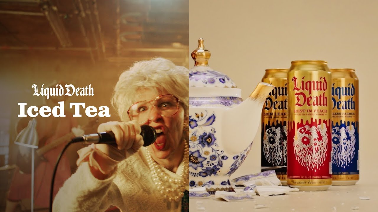 Liquid Death Iced Tea - Your Grandmaâ€™s Energy Drink - YouTube