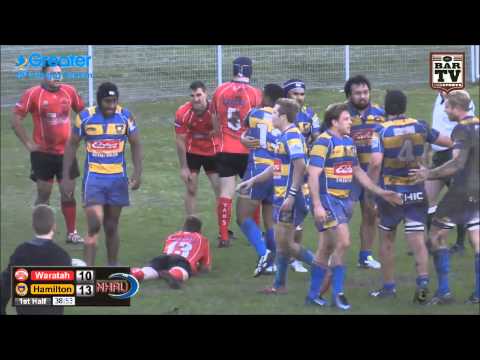2015 NHRU Round 9 Premier 1 Highlights - Waratah v Hamilton