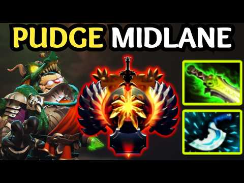 🔥 IMMORTAL PUDGE Mid — 21 Kills Hook & Delete 🔥 Dota 2 Gameplay