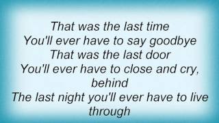Kevin Sharp - The Last Time Lyrics