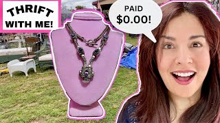 I PAID NOTHING!! ZERO For Vintage Jewelry Worth Thousands! Thrift With Me!