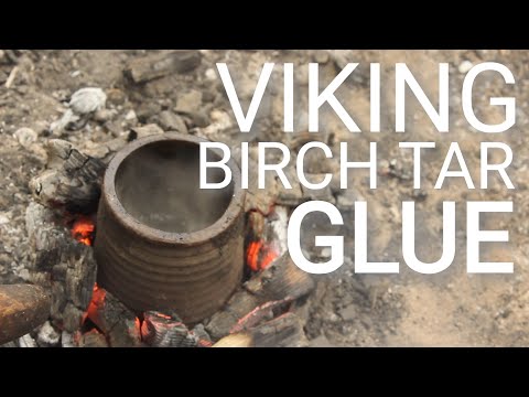 VIKING survival - Birch Tar and Pitch Glue - Viking Crafts (Ep. 5)