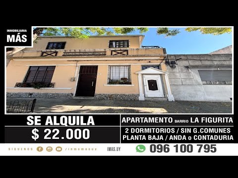 En Alquiler: Apartamento de 2 Dormitorios | La Figurita