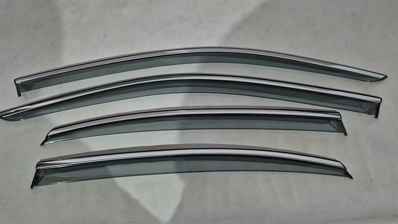 Volkswagen Passat B9 2023- Window Deflectors with Chrome Trim Niken Luxury (4 pcs) Video 1