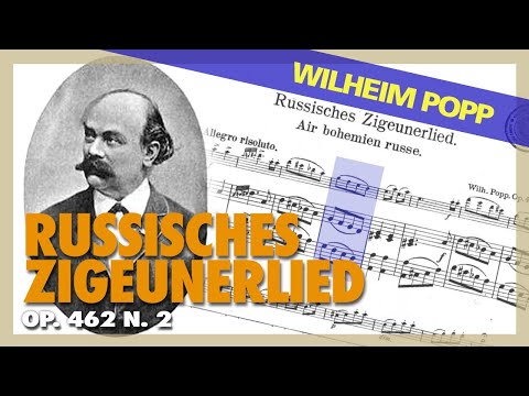 🎼  WILHEILM POPP - Russisches Zigeunerlied (Op. 462 N. 2) [FLUTE & Piano] - (Sheet Music Scrolling)