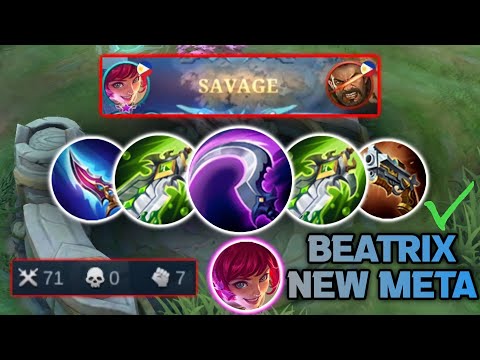 BEATRIX PHOBIA IS BACK!? 71 KILLS! BEATRIX BEST BUILD AND EMBLEM - MLBB
