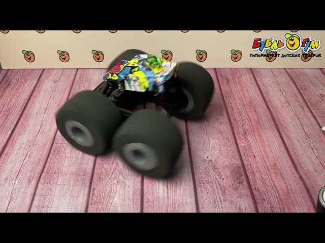 Джип Stunt Truck Бигфут трюковой р/у поворот на 360 - видео