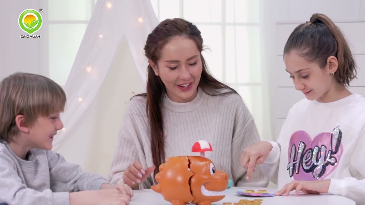 Dínó persely társasjáték videó