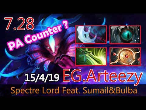 EG.Arteezy [Spectre] Intense Game against PA 2 Rapier | Dota2 - 7.28