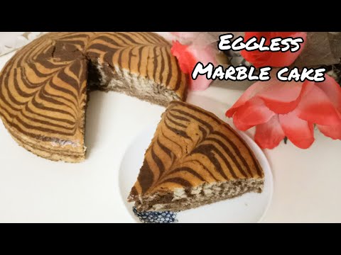 Eggless Marble cake || Eggless Zebra cake recipe || Tea time cake