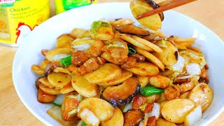 Easy Stir-Fry Rice Cakes Recipe (Nian Gao) & Win $1000 Knorr Sweepstakes, CiCi Li