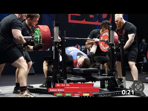 British Powerlifting - 345KG Equipped Bench Press - British Record - Keelum Walton