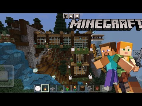 KIDS TV - Minecraft: How to build a Mountain house . Minecraft blinding Tutorial