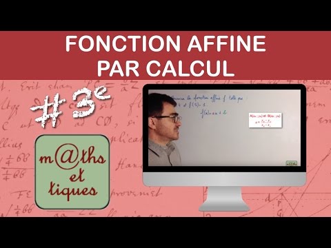 Determine an affine function by 2 numbers and their images - Third