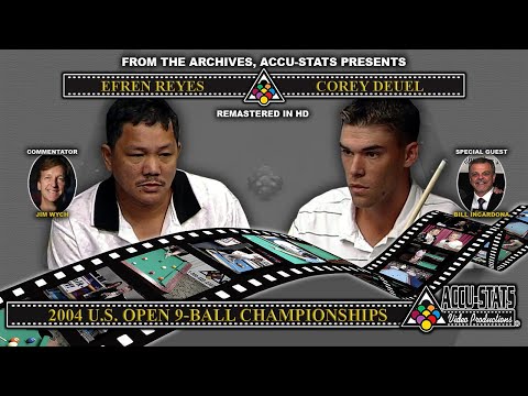 9-Ball - COREY DEUEL vs EFREN REYES - 2004 US Open 9-Ball Championship