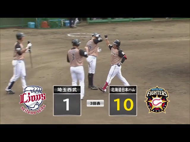 【ファーム】止まらない猛攻!! ファイターズ・樋口の第5号3ランホームラン!! 2020/7/30 L-F(ファーム)