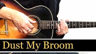 Elmore James - Dust My Broom Style/ OpenD Slide guitar Blues guitar Lessons and tips
