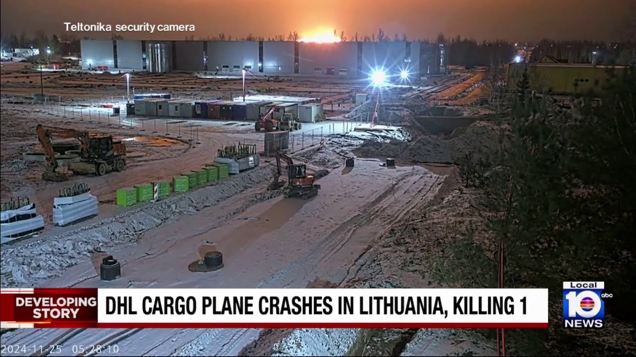 DHL Cargo plane crashes in Lituania, killing 1