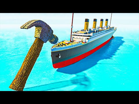 Giant Spinning Hammer vs Ships Teardown