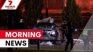 Carjacker killed in stolen-Mustang crash; cars torched; Hooper heartbreak | 7NEWS