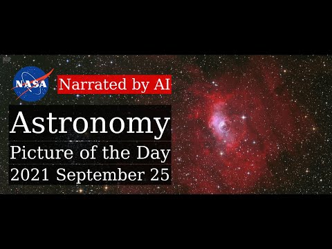 APOD: 2021-09-25 - The Bubble and the Star Cluster (Narrated by Emma)