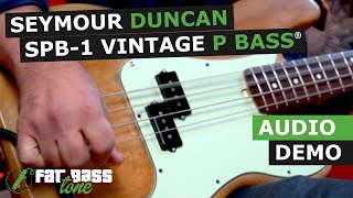 Video thumbnail for Seymour Duncan SPB-1 Vintage Precision Bass Pickup Demo by Fat Bass Tone