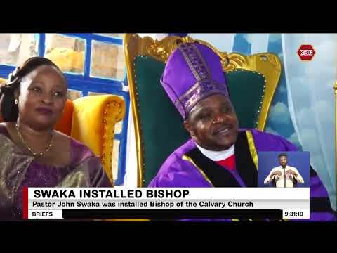 Pastor John Swaka installed as Bishop of the Calvary Church