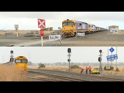 Two Pacific National Grain Trains Cross After Crew Change (19/3/2019) - PoathTV Australian Railways