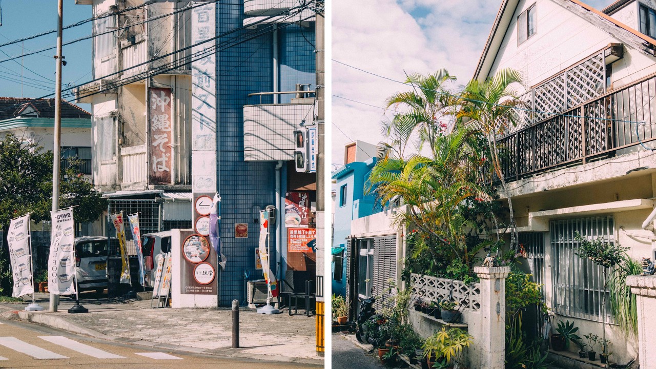 Immersive street-level walking tour through Naha Shuri Castle, Japan, showcasing authentic urban landscapes, local architecture, and the vibrant atmosphere of the city's neighborhoods