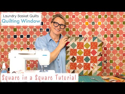 How to Make an Easy Square in a Square Quilt Block! Perfect for beginners and using your scraps.