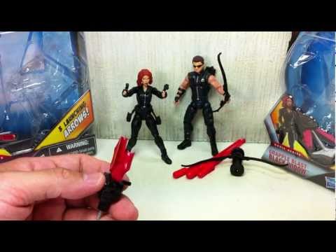 The Avengers Movie Series Grapple Blast Black Widow and Marvel's Hawkeye