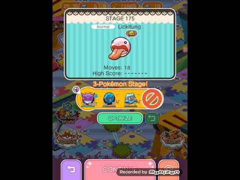 Pokemon Shuffle Stage 175 - How to clear all the Lickitung on the starting board