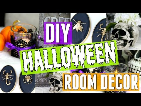 DIY HALLOWEEN ROOM DECOR | 3 Cheap & Easy Room Decor Ideas for Halloween!!