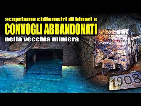 Inside the old mine we discover kilometers of abandoned tracks and trains