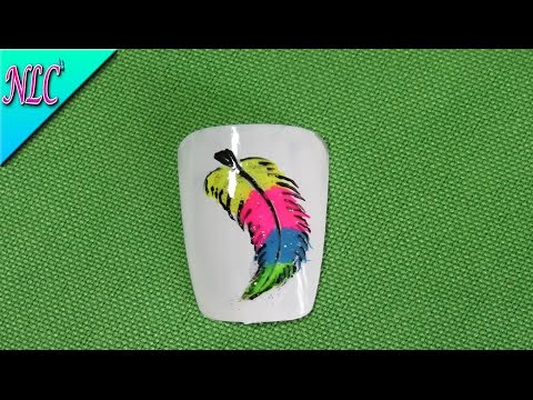 Decoracion de Uñas Pluma De Colores – Feather Nail Art – Pluma de Arco iris – NLC