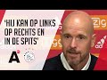 Erik ten hag over dominant Ajax tegen Vitesse en komst Daramy