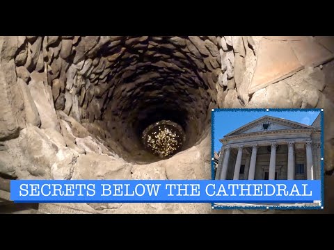SAINT  PIERRE CATHEDRAL, GENEVA, SWITZERLAND - ABOVE AND BELOW THE CATHEDRAL