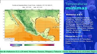 PRONÓSTICO DEL TIEMPO 1 DICIEMBRE 2017