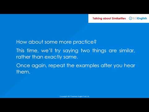 925 English Lesson 16   Talking about Similarities in English   Business English