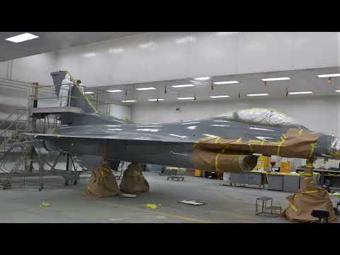 F-16 "Passionate Patsy" P-47 paint scheme time lapse