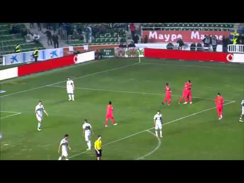 Gol de Adriano elche 0-4 barcelona