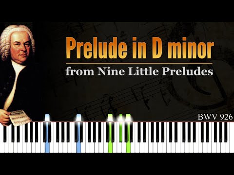 Prelude in D minor: BWV 926 - Bach | Piano Tutorial | Synthesia | How to play