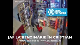 EXCLUSIV VIDEO - Jaf la benzinărie în Cristian - Tânăr înjunghiat și rănit grav 1 video