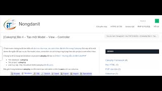 Tạo một Model   View   Controller trong Cakephp