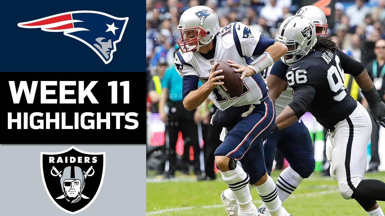 Patriots vs. Raiders | NFL Week 11 Game Highlights