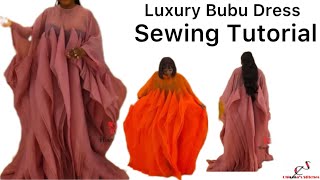 How to Sew this trending Maxi Bubu Dress with multiple ruffles..|.. beginner friendly tutorial #diy 